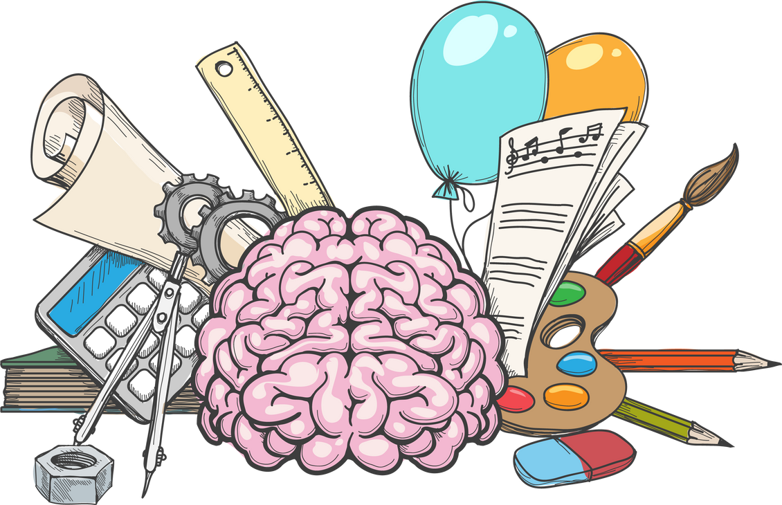 Two sides of brain. Creative and analytical mind